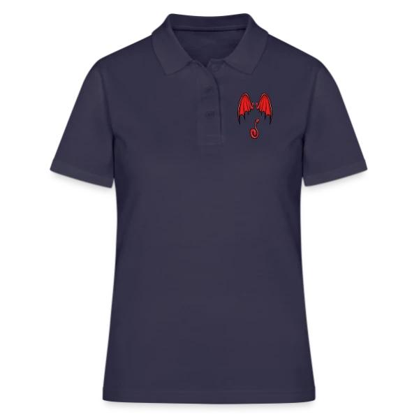 Ailes & Queue de Diable Cartoon sur Polo Femme