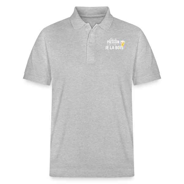 Moi la Pression, Je la Bois ! T-shirt Humour Bière sur Polo PREPSTER bio Stanley/Stella Unisexe