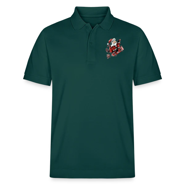 Père Noël Skateur Fou sur Polo PREPSTER bio Stanley/Stella Unisexe