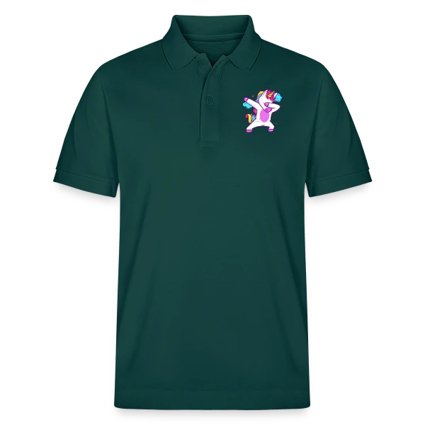 Licorne Dabbing Stylée Néon sur Polo PREPSTER bio Stanley/Stella Unisexe