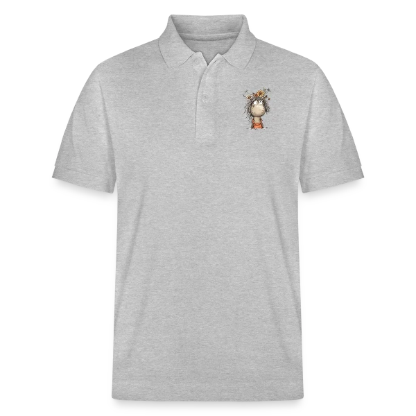 Cheval mignon en salopette et fleurs sauvages sur Polo PREPSTER bio Stanley/Stella Unisexe