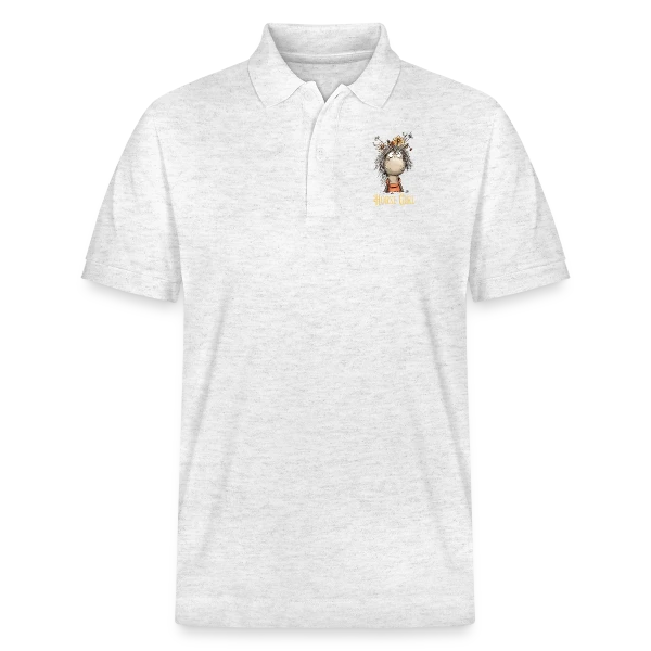 Cheval Rigolo Fleurs Sauvages sur Polo PREPSTER bio Stanley/Stella Unisexe