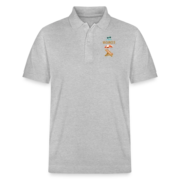 Je Suis En Vacances Plage sur Polo PREPSTER bio Stanley/Stella Unisexe