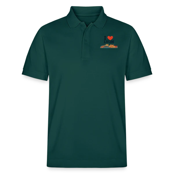 J'aime Lyon Skyline Coloré sur Polo PREPSTER bio Stanley/Stella Unisexe