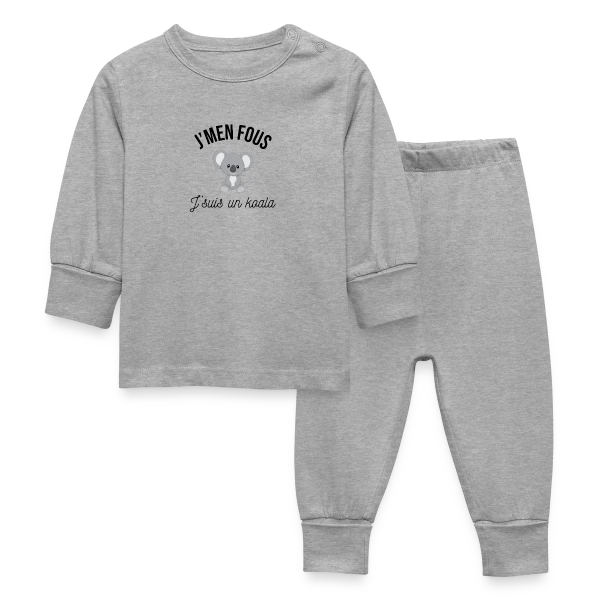 "J'm'en Fous, J'suis un Koala" - Humour Décontracté sur Pyjama Bébé