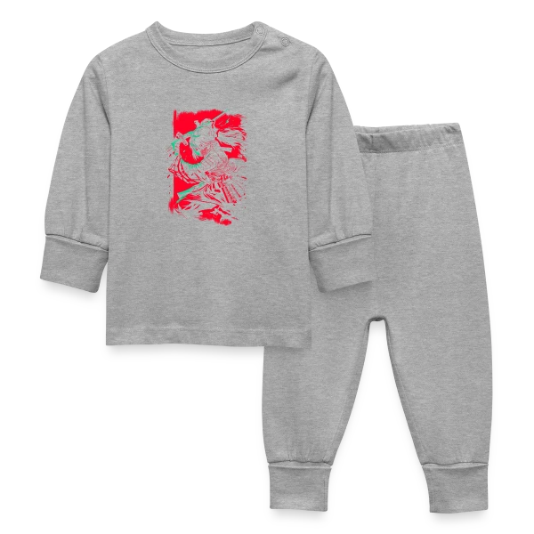 Fille Samurai Anime au Katana sur Pyjama Bébé