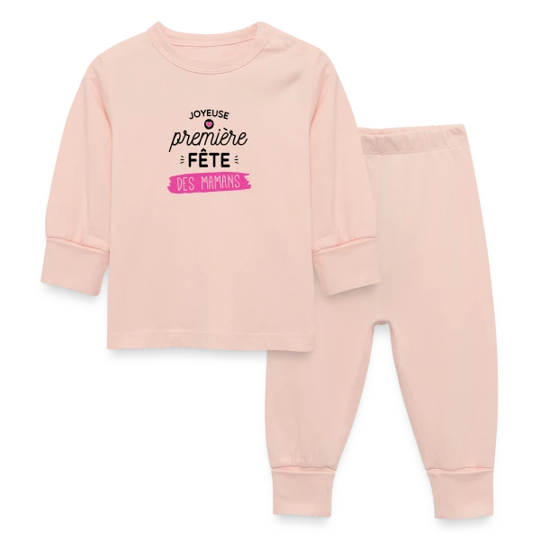 'Joyeuse Première Fête des Mères' - Cadeau Jeune Maman sur Pyjama Bébé