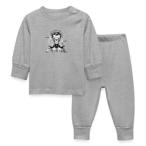 Crâne Scientifique Déjanté au Labo sur Pyjama Bébé
