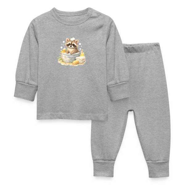Bébé Raton Laveur dans le Bain sur Pyjama Bébé