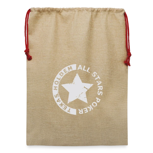 Poker All Stars: Texas Hold'em Légendes sur Sac de Noël en jute 