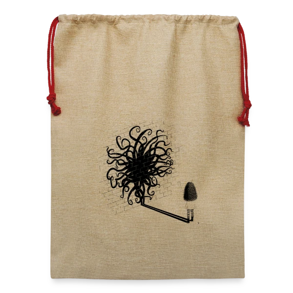 Maman, je suis le Kraken ! sur Sac de Noël en jute 