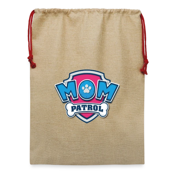Maman Pat' Patrouille : T-shirt Idéal pour les Fans ! sur Sac de Noël en jute 
