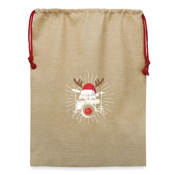 Maquette de Sac de Noël en jute  « Batterie Pyjama Noël Festif » à personnaliser