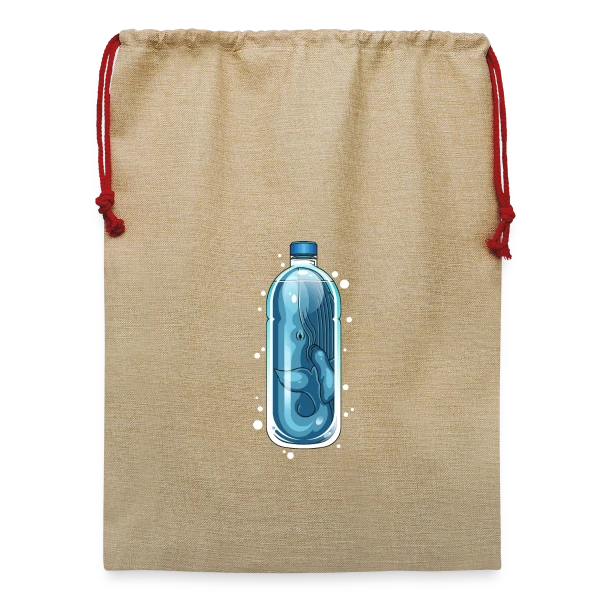 Océan en Détresse sur Sac de Noël en jute 