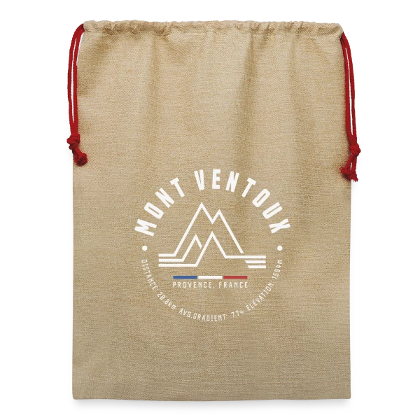 Mont Ventoux - Le Géant de Provence Cyclisme sur Sac de Noël en jute 