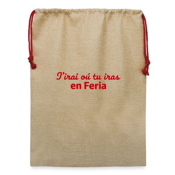 Esprit Feria Festive sur Sac de Noël en jute 