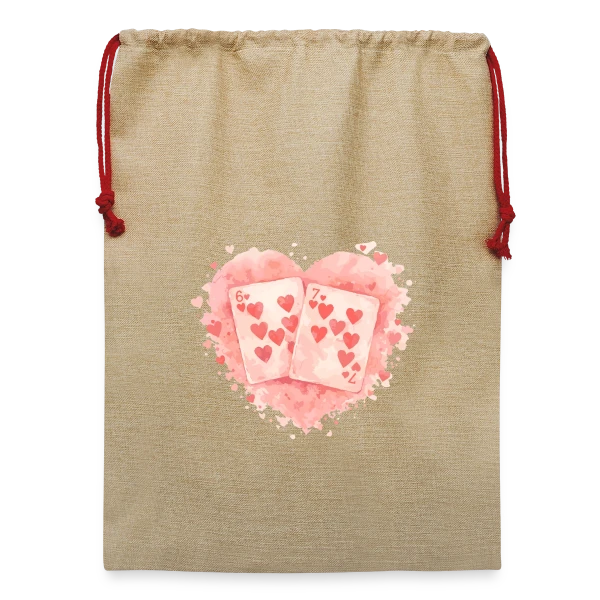 Énergie Dynamique sur Sac de Noël en jute 