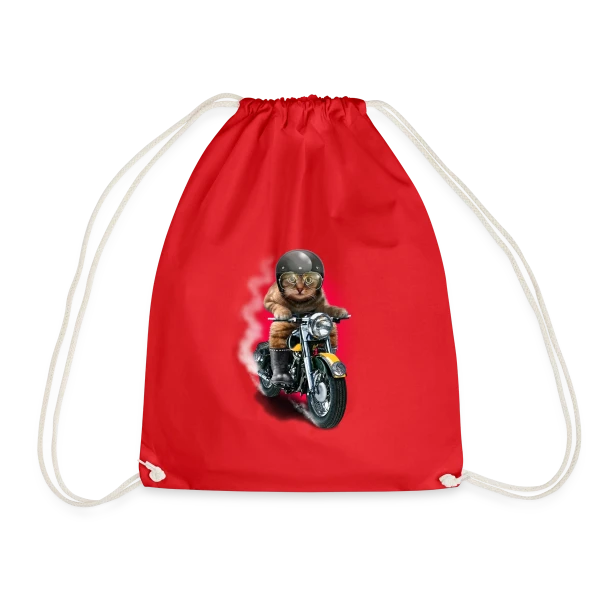 Chat Motard : L'Esprit Libre sur Sac de sport léger