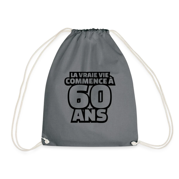 "La Vraie Vie à 60 Ans" : Humour pour les Soixante Ans sur Sac de sport léger