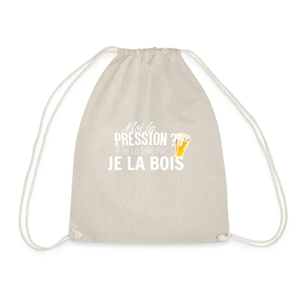 Moi la Pression, Je la Bois ! T-shirt Humour Bière sur Sac de sport léger