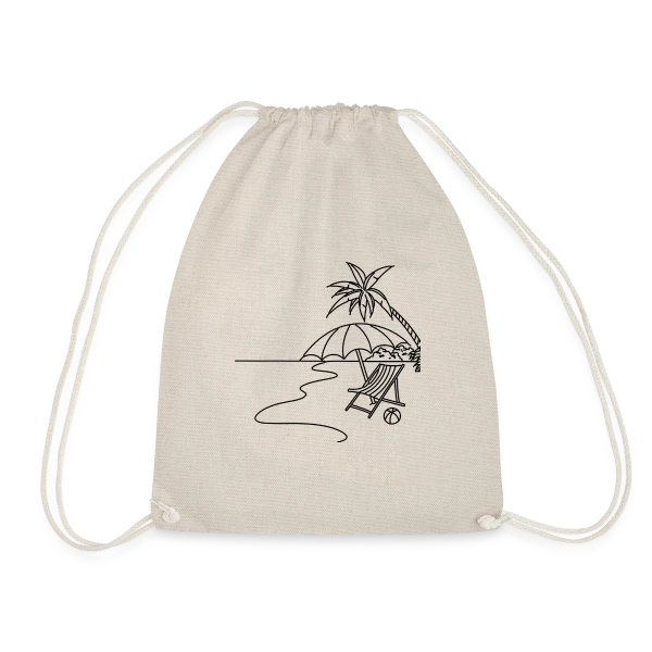 Scène de Plage Minimaliste sur Sac de sport léger
