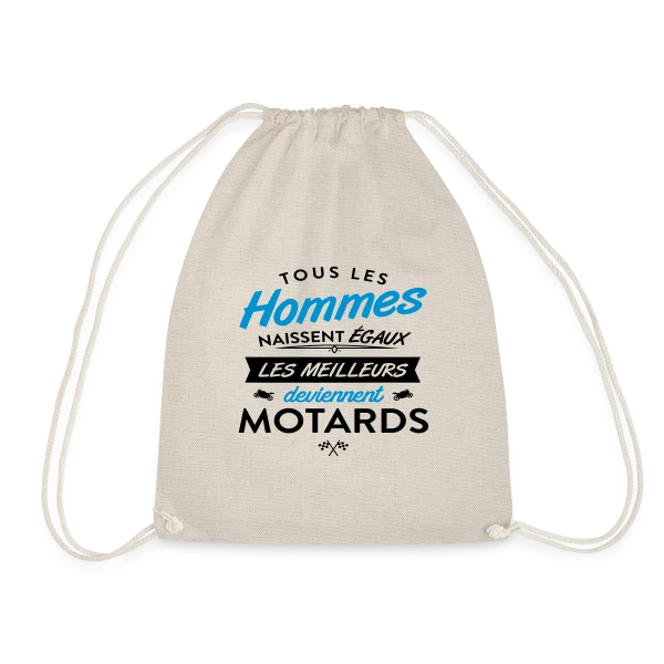 Moto Humour : Naissent Égaux, Meilleurs Motards sur Sac de sport léger