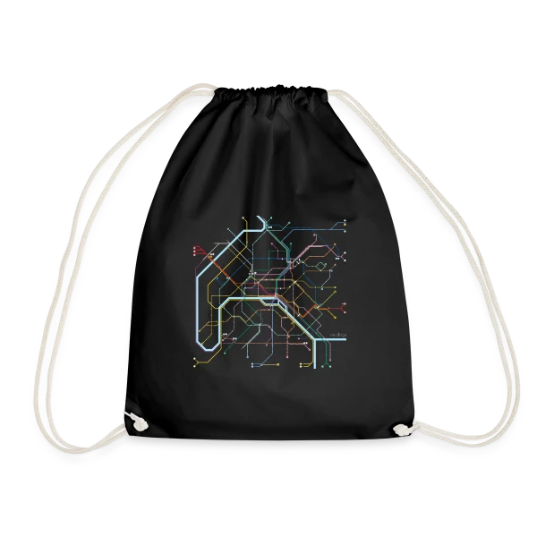 Plan Métro Paris Coloré sur Sac de sport léger