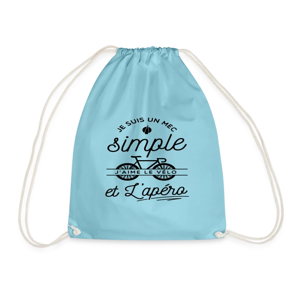 "Mec Simple, Vélo & Apéro" sur Sac de sport léger