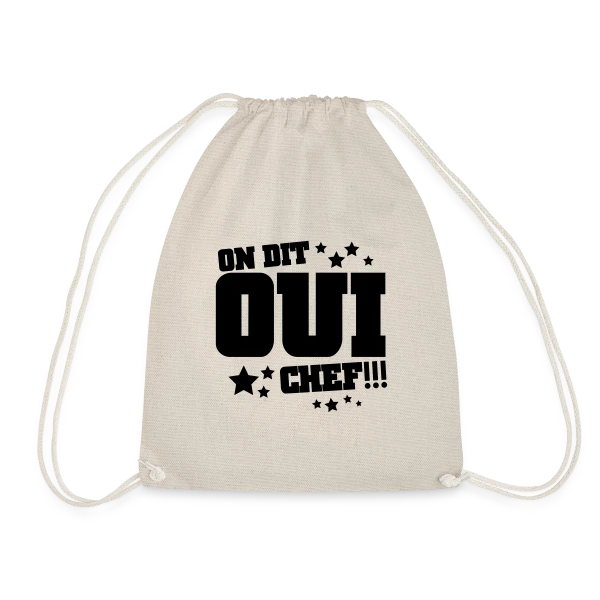 Oui Chef ! Humour Hiérarchie de Bureau sur Sac de sport léger