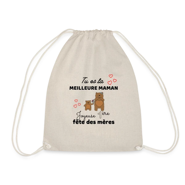 Bébé Ma Première Fête des Mères : Meilleure Maman Ours sur Sac de sport léger
