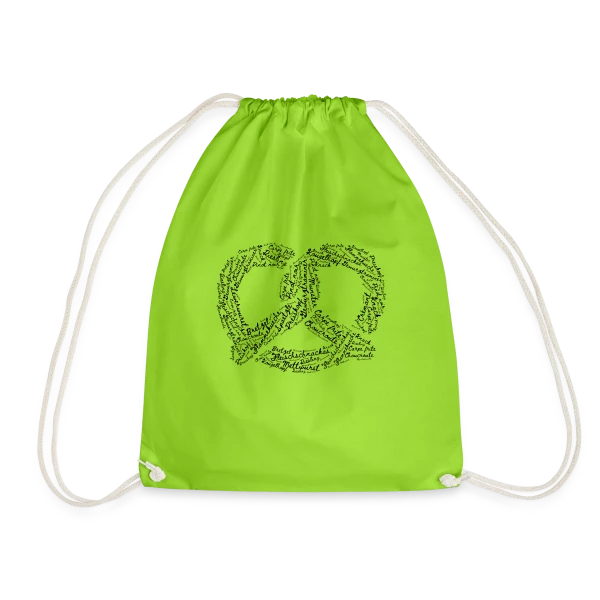 Brezel Mots Alsaciens Gourmands sur Sac de sport léger