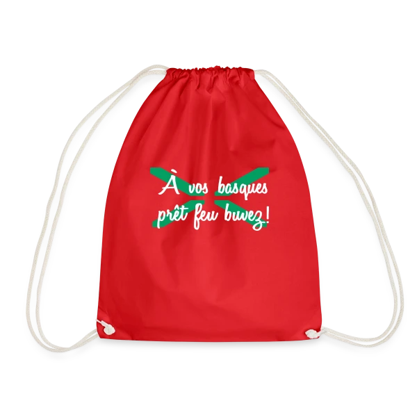 À Vos Basques, Prêt, Feu, Buvez ! - Humour Basque sur Sac de sport léger