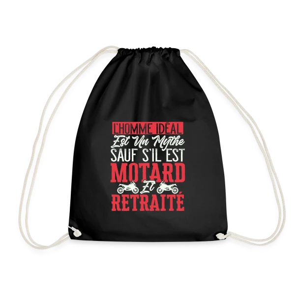 L'Homme Idéal : Motard & Retraité - Humour Moto sur Sac de sport léger