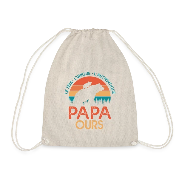 Papa Ours - Le Cadeau Original pour la Fête des Pères sur Sac de sport léger