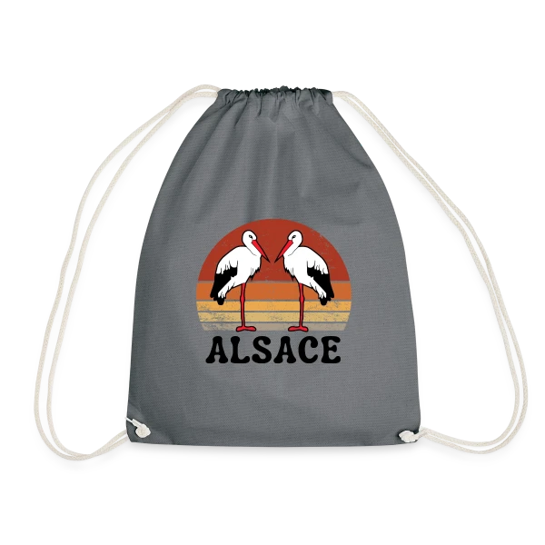 Cigognes Alsace Rétro Sunset sur Sac de sport léger