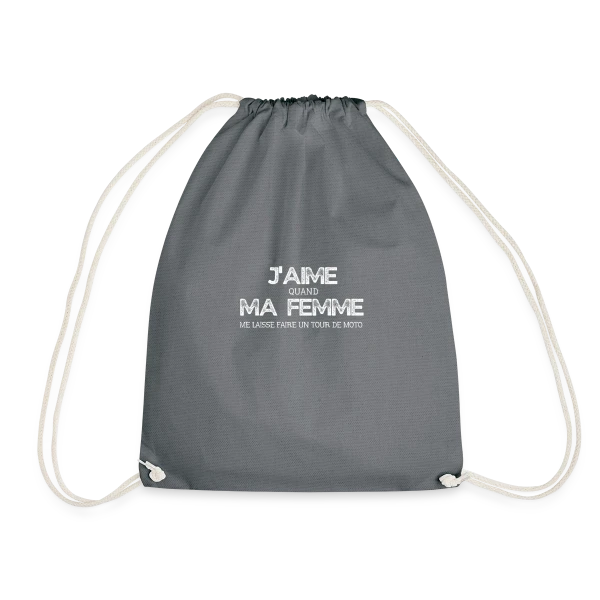 Humour Moto 'Quand Ma Femme Me Laisse Faire un Tour' sur Sac de sport léger