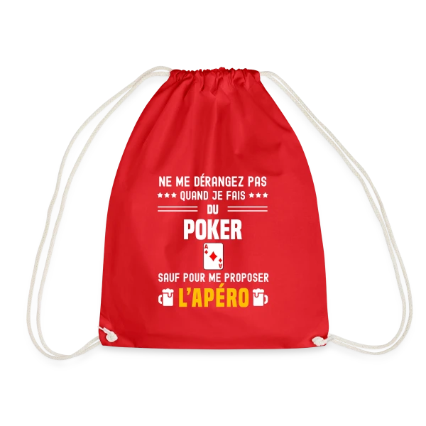 poker ne dérangez pas sauf apéro sur Sac de sport léger