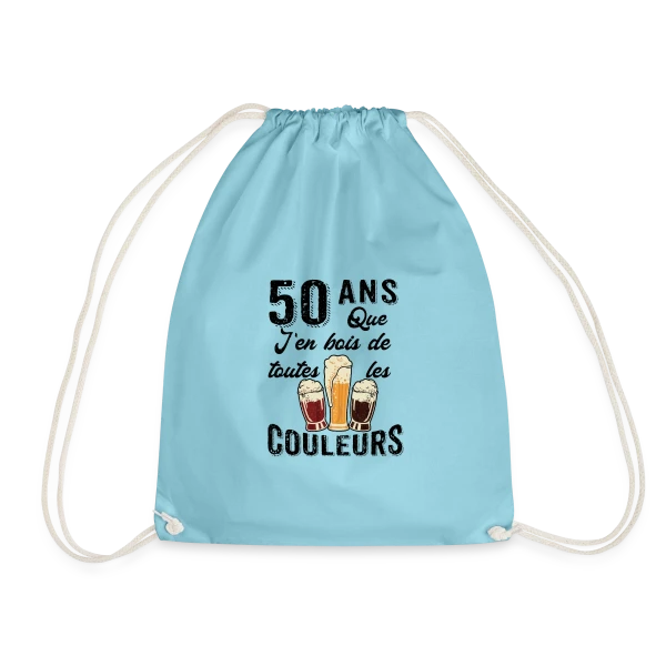 50 Ans Toutes les Couleurs de Bière sur Sac de sport léger