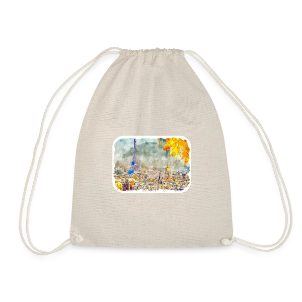 Paris Aquarelle Automnale sur Sac de sport léger