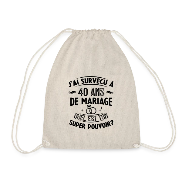 Noces de Rubis : Mon Super Pouvoir sur Sac de sport léger