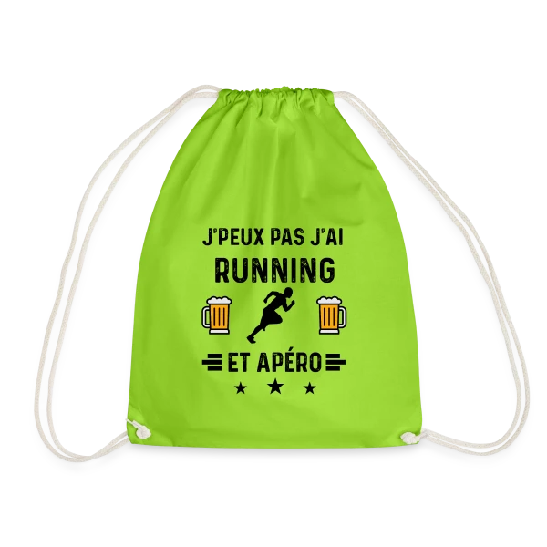 Je Peux Pas J'ai Running Apéro sur Sac de sport léger