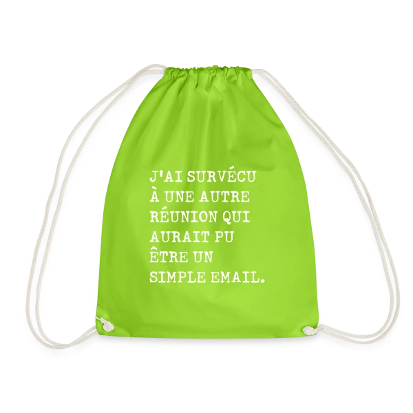 Humour Réunion : J'ai survécu sur Sac de sport léger