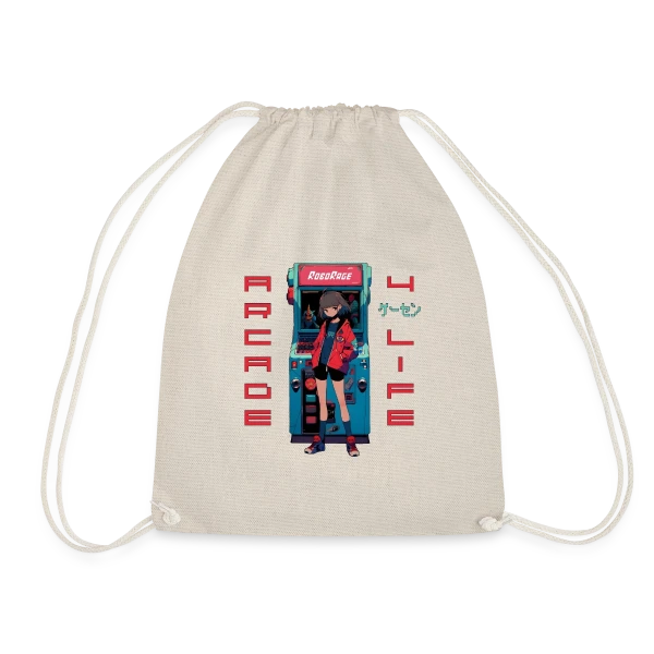 Fille Anime Gaming - Arcade 4 Life sur Sac de sport léger