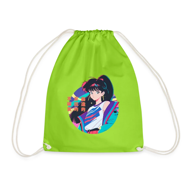 Fille Anime Rétro 80s/90s Windbreaker sur Sac de sport léger