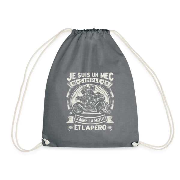 Humour Moto & Apéro - Pour Mec Simple sur Sac de sport léger