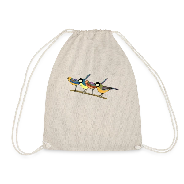 Quatre Oiseaux Colorés sur Sac de sport léger