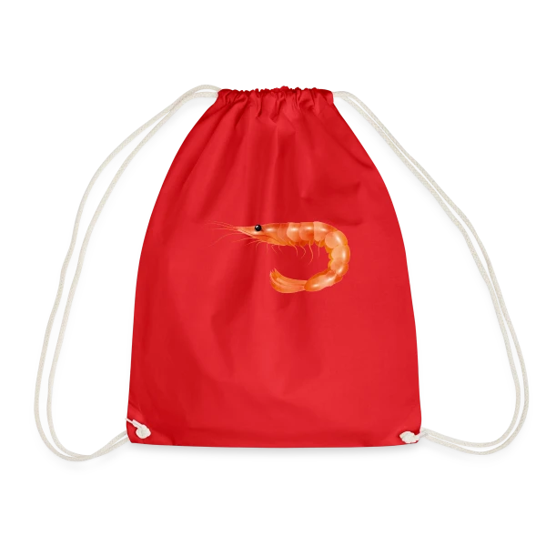Crevette Rose Scampi Style Croquis sur Sac de sport léger