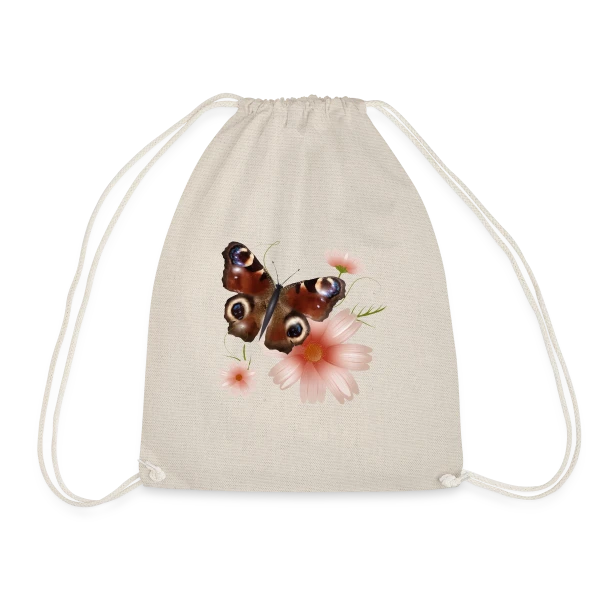 Papillon Paon-du-Jour Éclatant de Roses sur Sac de sport léger