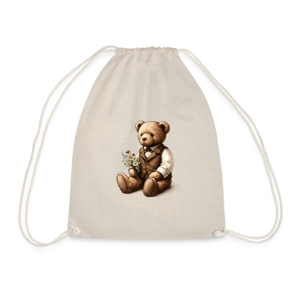 Teddy Vintage Fleuri: Douce Nostalgie sur Sac de sport léger