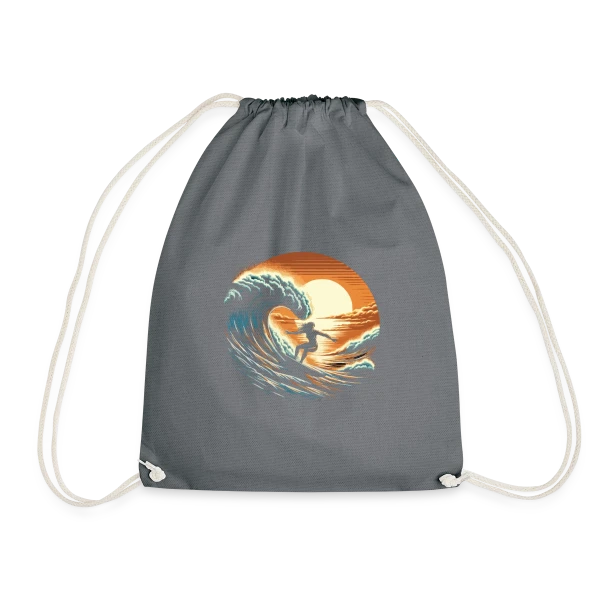 Sunset Surfing Girl - Vague & Coucher de Soleil sur Sac de sport léger